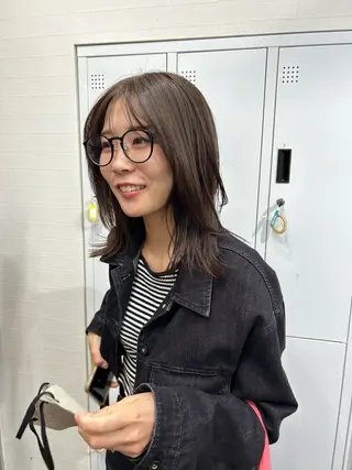 ミディアム カラー Yui. ハイトーン/パーマ/のヘアスタイル