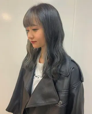 セミロング カラー ♡ma ki♡のヘアスタイル