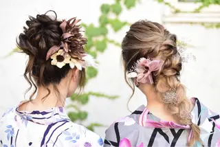 ヘアアレンジ 束感♪韓国風 推し活ヘアセットのヘアスタイル