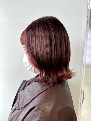 ミディアム カラー 小谷野 真優のヘアスタイル