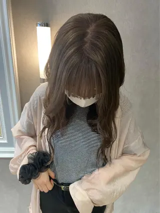 セミロング カラー miyu /大阪美容室のヘアスタイル