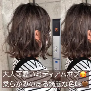 ミディアム カラー ヘアアレンジ 髪質改善/艶髪 🫧高橋湧也のヘアスタイル