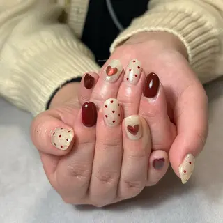 ネイル unwind ┊︎冬っぽネイル🧸のネイルデザイン