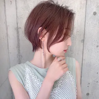 ショート カラー ブリーチなし/暖色/ 透明感/ririkaのヘアスタイル