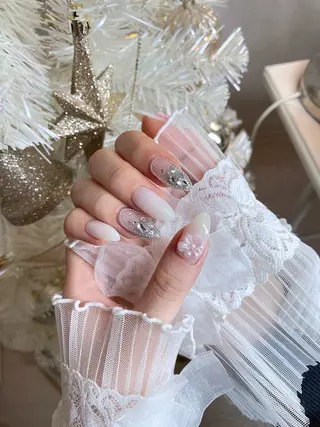 ネイル 23時まで❤︎韓国、 ワンホンネイルのネイルデザイン