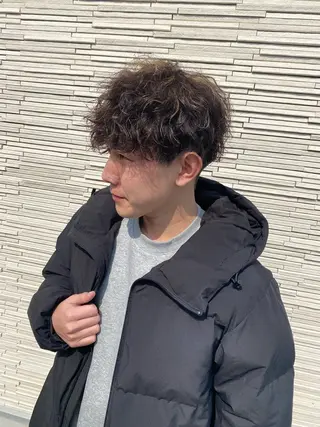 ショート パーマ メンズ 神戸 蒼司のヘアスタイル