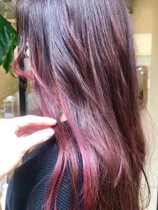 ロング カラー honoka ikegamiのヘアスタイル