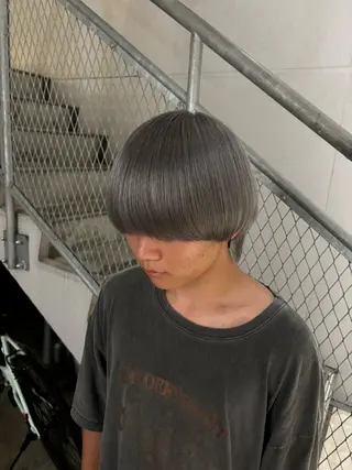 ショート カラー メンズ 落ちる黒 森崎雄斗のヘアスタイル