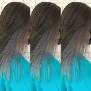 ミディアム カラー ダメージレスカラー /透明感カラー 上長のヘアスタイル