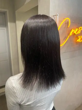 セミロング カラー ハイトーン💖 ネイル💅まりなのヘアスタイル