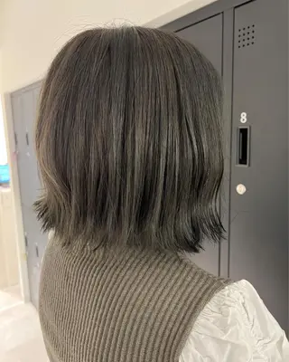 ショート カラー ヘアアレンジ 暗髪カラー🫐パーマ おくだりんかのヘアスタイル