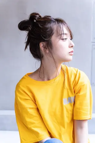 ミディアム カラー ヘアアレンジ 💝髪質改善💝_ chlom🌸春🌸のヘアスタイル