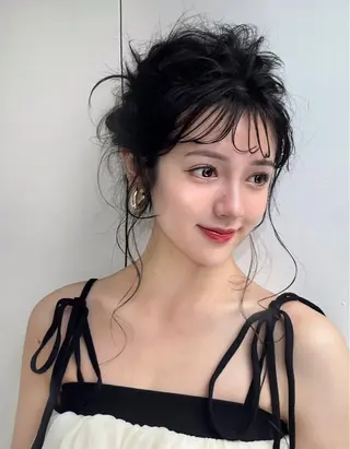 セミロング カラー パーマ ヘアアレンジ 韓国ヘア×顔まわり 🇰🇷和知拓郎のヘアスタイル