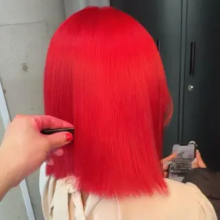 ミディアム カラー ✨ブリーチ支持No1 複雑履歴修正/舘岡のヘアスタイル