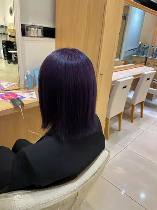 セミロング カラー ✩𝐴𝑠ℎ 中目黒 浦野 遥✩*。のヘアスタイル