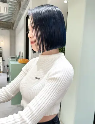 ショート hollo渋谷所属・切りっぱなしボブ /DAIKIのヘアスタイル