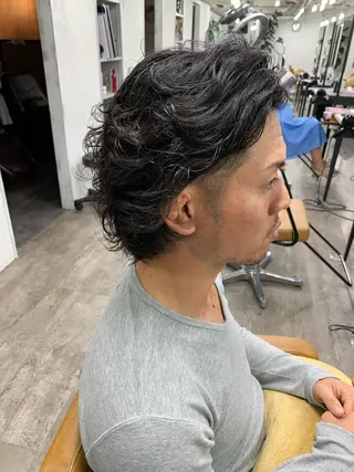 ミディアム メンズ boutique misakiのヘアスタイル