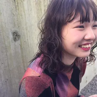 セミロング カラー 追立 優稀のヘアスタイル