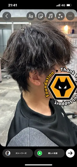 パーマ メンズ 飯塚 沙衣のヘアスタイル