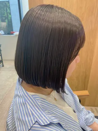 ショート カラー 🎀ブリーチなし 透明感🎀yuhiのヘアスタイル