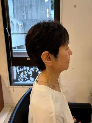 ショート カラー パーマ 髪師kenjiro所属・⭐️五十嵐 未悠⭐️のヘアスタイル