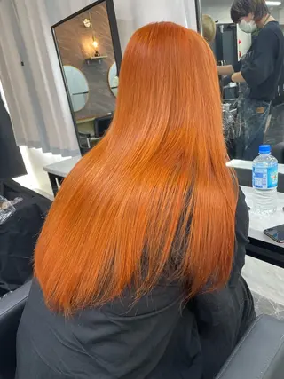 ロング カラー Ria OSAKA 梅田所属・マリカ🦋韓国 ハイトーン/エクステのヘアスタイル