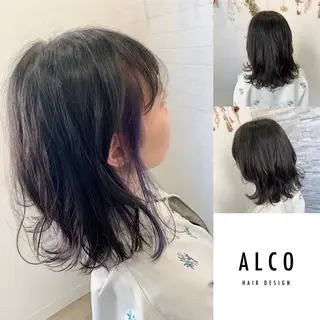 ミディアム カラー ワタイショウタ 髪質改善✨眉毛サロンのヘアスタイル