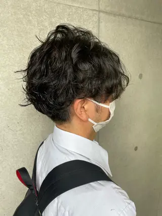 パーマ メンズ 堀田 結香のヘアスタイル