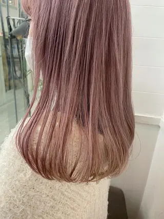 セミロング カラー ヘアアレンジ 前髪顔周り✂️店長 ❤️アマミヤ❤️のヘアスタイル