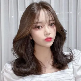 セミロング 韓国風cut/ 縮毛矯正/正岡幹康のヘアスタイル