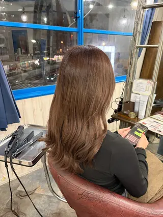 セミロング カットモデル 無料🌼岩山のヘアスタイル