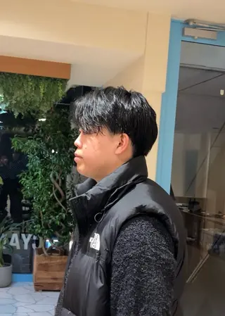 ショート カラー パーマ メンズ CYAN.栄店所属・久野 紗愛のヘアスタイル