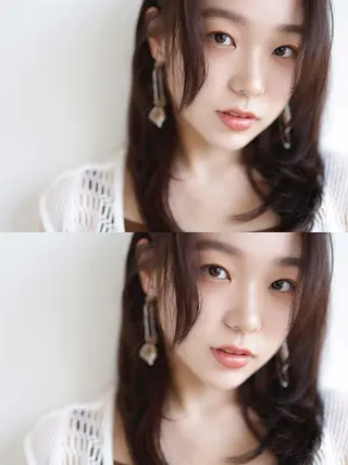 セミロング カラー ヘアアレンジ 暖色カラー / minoriのヘアスタイル