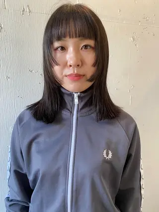 ミディアム カラー 永田 愛莉のヘアスタイル