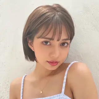 ミディアム 銀座🇰🇷韓国ボブ 🧡巻ける縮毛/せんのヘアスタイル