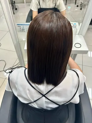 セミロング 【縮毛矯正/レディー スカット】美涼🎀のヘアスタイル