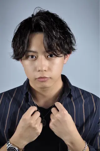 ミディアム パーマ 店長💈山田竜太 BARBERのヘアスタイル