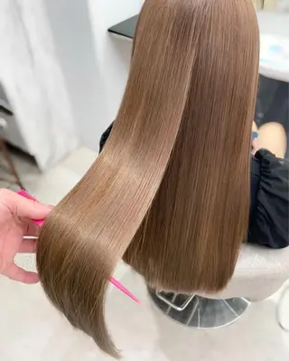 ロング 京都レイヤーカット/ 縮毛矯正/羽柴りくのマツエク・マツパデザイン