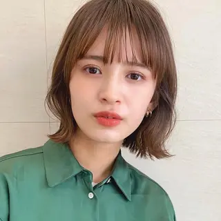 セミロング カラー 🌱小顔ヘア/ボブ ミディアム/双葉🌱のヘアスタイル