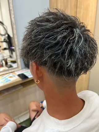 パーマ メンズ 原田 龍之介のヘアスタイル