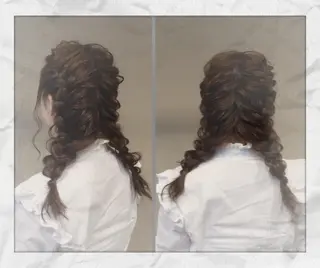 セミロング ヘアアレンジ ヘアセット/着付け 𓇼 松本 夏美𓇼のヘアスタイル