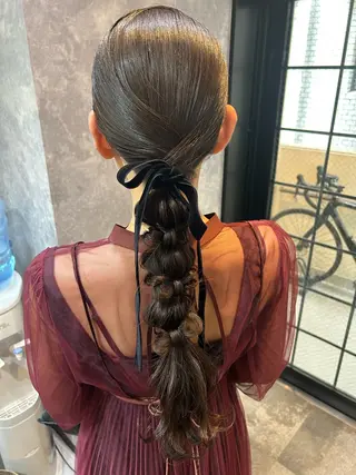 ロング ヘアアレンジ 飯塚 沙衣のヘアスタイル