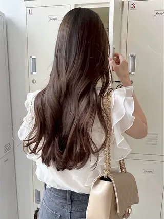 ロング カラー 原口 桃歌のヘアスタイル
