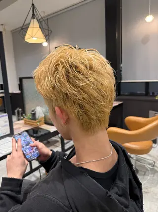 カラー メンズ MEN'S SALON Cyf千葉所属・韓国ヘア/ センター パート/Yuyaのヘアスタイル