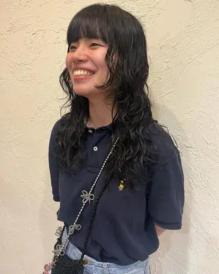 ロング パーマ 松野 心音のヘアスタイル