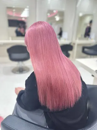 ロング カラー ヘアアレンジ 艶カラー/ハイトーン /レイヤーカットのヘアスタイル