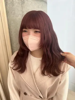 ミディアム カラー SALOWIN川崎WEST店所属・🌷川崎/アレンジ/ 暖色ボブ/コトネ🌷のヘアスタイル