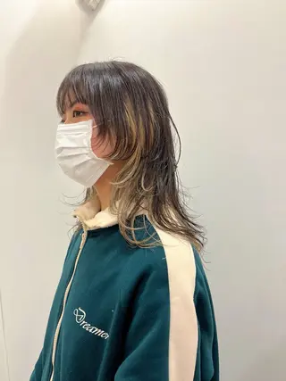 ミディアム カラー 尾崎隼大 レイヤー/韓国ヘアのヘアスタイル