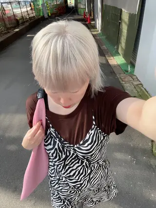 ミディアム カラー パーマ ヘアアレンジ メンズ tatsumi/ボブ ウルフ/レイヤーのヘアスタイル