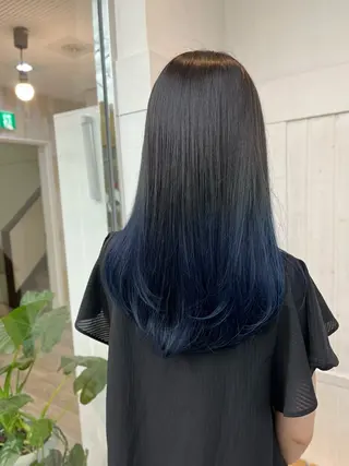 セミロング カラー パーマ ヘアアレンジ ®️レイヤー/透明感 カラー/星野六三四のヘアスタイル